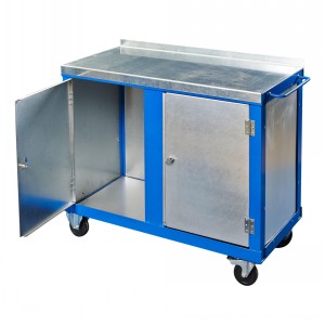 Mobile Tool Trolley With Twin Cupboards